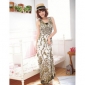 chiffon maxi jurk met v-hals en bandjes (meer kleuren)