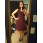 A-line Strapless Knee-length Chiffon Bridesmaid Dress 