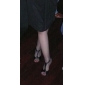 Women's Satin Upper Ballroom Dance Shoes Peep Toe Latin Shoes