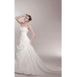 Satin Tulle Ball Gown Sweetheart Chapel Train Wedding Dress inspired by Kate Huds in Bride Wars