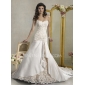 Luxury Taffeta Drape Down With Tiered Skirt Gown