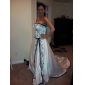 A-line Sweetheart Court Train Satin Wedding Dress with Split Front 