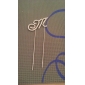 Rhinestone Bride & Groom's Initials Cake Topper