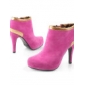 Suede Upper High Heel Ankle Boot With Shining Strap Fashion Shoes