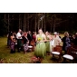 Sheath/ Column Strapless Asymmetrical Chiffon Bridesmaid/ Wedding Party Dress