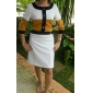TS Color Block Wool Blended Dress