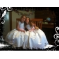 A-line Scoop Floor-length Satin Flower Girl Dress