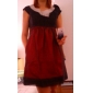 TS Stereoscopic Decoration Cape Sleeves Organza Dress