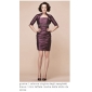  A-line Spaghetti Strap Knee-length Chiffon And Satin Mother Of The Bride Dress
