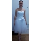 Ball Gown Sweetheart Knee-length Wedding Dress With 3D Floral