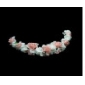 Pink And White Rosettes Flower Girl Garland/Headpiece