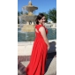 Sheath/Column V-neck Floor-length Chiffon Evening Dress inspired by Odette Yustman at Oscar