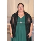 Empire V-neck Floor-length Chiffon Over Elastic Satin Bridesmaid/ Wedding Party Dress