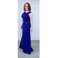 Chiffon Sheath/ Column Jewel Floor-length Evening Dress inspired by Christina Hendricks at Emmy Award