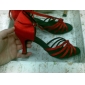 Satin Upper High Heel Dance Shoes Latin shoes Ballroom Practice Shoes for Women More Colors