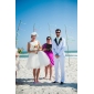 Audrey Hepburn Funny Face Ball Gown Bateau Knee-length Satin Tulle Wedding Dress