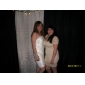 Sheath / Column Sweetheart Short / Mini T-shirt Taffeta Wedding Dress With Wrap