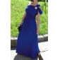 Sheath/ Column One Shoulder Floor-length Chiffon Elastic Woven Satin Bridesmaid Dress