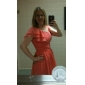 A-line V-neck Sleeveless Knee-length Chiffon Bridesmaid Dress