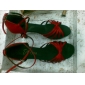 Satin Upper High Heel Dance Shoes Latin shoes Ballroom Practice Shoes for Women More Colors