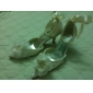 Satin Stiletto Sandals With Imitation Pearl For Wedding (More Colors)