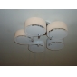 EDMOND - Lampadario moderno in acrilico in cromo con 5 lampadine
