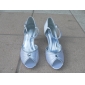satinato di alta qualità superiore a spillo peep toe con tacco scarpe moda strass