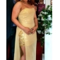 Sheath/ Column Sweetheart Floor-length Chiffon And Sequined Evening Dress