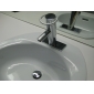 Contemporary Brass Bathroom Sink Faucet - Chrome Finish