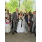 Fascinating Trumpet/Mermaid Strapless Floor-length Taffeta Wedding Dress