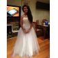 Ball Gown Strapless Beading Floor-length Tulle Wedding Dress 