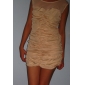 TS Ruched and Mesh Bodycon Dress