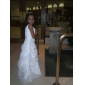 A-line Spaghetti Straps Floor-length Taffeta Organza Flower Girl Dress