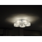 EDMOND - Lampadario moderno in acrilico in cromo con 5 lampadine