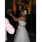 Satin Tulle Ball Gown Sweetheart Chapel Train Wedding Dress inspired by Kate Huds in Bride Wars