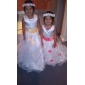 Ball Gown Scoop Floor-length Organza Over Satin Flower Girl Dress