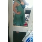 A-line Straps Chiffon Over Stretch Satin Cocktail Dress