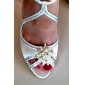 ODA - Sandales à Talon Haut Mariage Talon Aiguille Soie