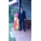 Sheath/Column Straps Floor-length Chiffon Evening Dress