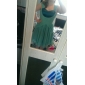 A-line Straps Chiffon Over Stretch Satin Cocktail Dress