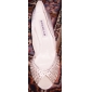 satinado elegante parte superior tacón peep toe con imitación zapatos de novia de la boda