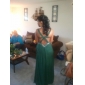 Sheath/ Column Straps Floor-length Chiffon Evening Dress With Split Front