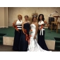 Trumpet/Mermaid Halter Floor-length Satin Bridesmaid/Wedding Party Dress