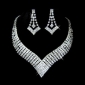 Marvelous Czech Rhinestones With Alloy Plated Wedding Bridal Necklace And Earrings Jewelry Set