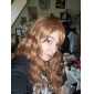capless extra longo de alta qualidade sintético dourado perucas de cabelo encaracolado 0988-J45 27-30