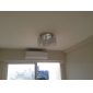moderno flushmount prata projetado simples, com duas luzes