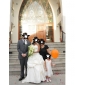 AILSA - Abito da Sposa in Raso e Pizzo
