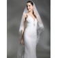 Uma camada de véu do casamento catedral de comprimento (ts052)