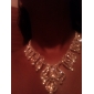 Silver Rhinestone Two Piece Ladies' Bright Dazzling Wedding Jewelry Set (45 cm)