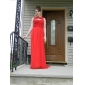 Sheath/Column V-neck Floor-length Chiffon Evening Dress inspired by Odette Yustman at Oscar